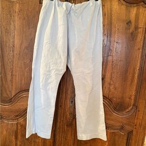Ann Mashburn Faye Cropped Flare Pants in Light Blue Large